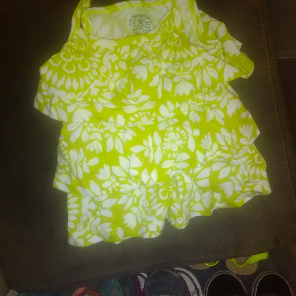 Bundle of 6 casual little girls dresses 12-24 mont